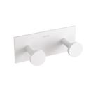 Cosmic WJB276A0022065 Stick 4.33" Wall Mounted Contemporary Square Double Hook in Matte White