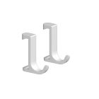 Hansgrohe 27929700 WallStoris Towel Hook- Slim in Matte White