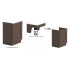 Gerber G0029530 Convertible Vanity Base 21" X 18" in Dark Brown (Vanity Top Sold Separately)