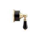 Phylrich 2PV274A/24D Regent Volume Control/ Diverter Trim with Lever Handles in Satin Gold Antiqued (Rough Sold Separately)