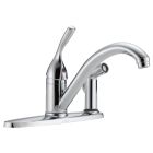 Delta 300-DST 134 / 100 / 300 / 400 Series Single Handle Kitchen Faucet With Integral Spray In Chrome