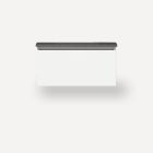 Robern 30219100NB00001 Curated Cartesian Vanity, 30" H X 15" W X 21" D, Single Drawer, White Glass, Plumbing Drawer, Engineered Stone 31 Vanity Top, Stone Gray (Silestone EXpo Grey)