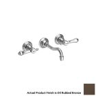 Newport Brass 3-1031/10B 3-1031 Chesterfield Double Handle Widespread Wall Mounted Lavatory, Oil Rubbed Bronze