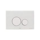 Toto YT994#WH Round Push Button Plate for NEOREST In-Wall Tank Unit in White Glass
