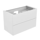 Keuco 31352380000 Edition 11 41.34" W x 13.78" H x 21.06" D Vanity with Front Pull-Out 2 Drawers Push to Open in White