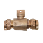 Legend 314-215NL T-5300NL No Lead Bronze Pack Joint x Pack Joint Curb Stop 1"