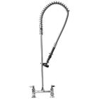 T&S Brass B-0123 TS Brass Pre-Rinse Unit with Spring Action Gooseneck, Chrome