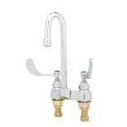 T&S Brass B-0892 TS Brass Lavatory Faucet with Gooseneck Wrist Blade Handles, Chrome