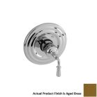 Newport Brass 3-1744TR/034 Bevelle Single Handle Round Thermostatic Valve Trim with Metal Lever Handle in Aged Brass
