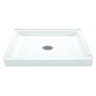 Mustee 3442M 34-in L x 42-in W x 4.5-in H Shower Base in White