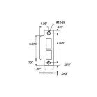 Baldwin 6040.060.R 6040.R Right Handed Latch and Deadbolt Entrance Mortise Strike with 2-3/, Satin Brass and Brown