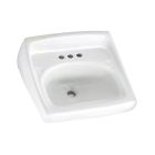American Standard 0355012.020 0355.012.020 Lucerne Wall-Mount Lavatory Sink with 4-Inch Faucet Holes, White