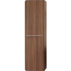 Duravit XL1136L7979 X-Large 69-1/4" H X 15-3/4" W X 14" D Single Door Wall Mounted Tall Linen Cabinet with Five Glass Shelves in Natural Walnut
