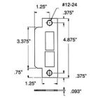 Baldwin 6040.151.R 6040.R Right Handed Latch and Deadbolt Entrance Mortise Strike with 2-3/, Antique Nickel