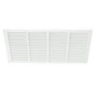 Hart & Cooley 043365 24" X 12" (Width x Height Wall Opening Size) Sidewall/Ceiling Return Air Grille 672 Series in White