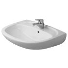Duravit 0344650030 White/Three Tap Holes Wash Basin 25-5/8 inch with Overflow and Tap Platform from Duraplus Series