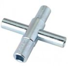 Wal-rich 0421004 4 WAY SILLCOCK KEY CHROME FITS 1/4, 9/32, 5/16, 11/32 STEMS