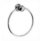 Jado 027200.123 8" Towel Ring, Polished Chrome with Brass Accent
