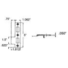 Baldwin 5528.264.L 5528.L Combination Strike Plate, Satin Chrome