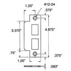 Baldwin 6043.264.R 6043.R Right Handed Latch / Auxiliary Latch / Deadbolt Curved Lip Functi, Satin Chrome