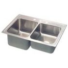 Elkay STLRQ4322L2 Gourmet Kitchen Sink Lustrous Satin Stainless Steel Top Mount 2 Holes