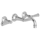 Newport Brass 3-2471/ORB Double Handle Wall Mounted Bathroom Faucet with Metal Lever Handles from the Jac, Hand Relieved Oil Rubbed Bronze (Rough Sold Separately)