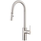 Danze D454058SS Parma Caf?? Single Handle Pull-Down Kitchen Faucet with SnapBack Retraction, Stainless Steel