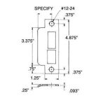 Baldwin 6038.260.L158 6038.L158 Left Handed Extended Lip for 2-3/4" Backset Latch Only, Polished Chrome