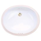 St Thomas 1119.000.01 St. Thomas Creations Orchid Grande Undermount Lavatory Sink with Overflow, White Finish. Drain stopper not included.