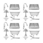 Hansgrohe 06311930 Roman Tub Set Less Handles Goose Nrck in Polished (Rough Sold Separately)