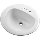 Gerber G0012884CH Plumbing 12-884-CH Maxwell, 19 In. Round, 4 In. Center To Center Drop-In Lavatory Sink, White - 285388