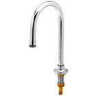 T&S Brass B-0522 Rigid Gooseneck, Deck Mount, Rose Spray, 5-1/2" Spread, 10-1/4" Height