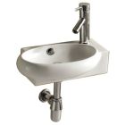 Nameeks CARACALLA CA4522B Caracalla Caracalla CA4522B-One Hole-637509829469 Ceramic Round and Wall Mounted Washbasin, White