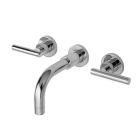 Newport Brass 3-991L/26 3-991L East Linear Double Handle Widespread Wall Mounted Lavatory, Polished Chrome