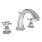 Newport Brass 890/15S 890 Double Handle Widespread Bathroom Faucet with Metal Cross Hand, Satin Nickel