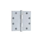 Baldwin 1045.260.I 1045.I 4.5" x 4.5" Solid Brass Square Corner Plain Bearing Mortise Hinge, Polished Chrome
