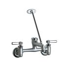 Chicago Faucets 897-RCF Wall Mount Adjustable Center Service Sink Faucet, Rough Chrome