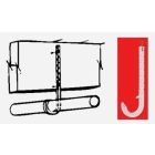 Sioux Chief 553-6W PIPE J HOOK 11/2IN DWV sxc 553-6w 1-1/2 dwv hangs tuff white
