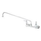 T&S Brass B-0230-CR 8-Inch Wall Mount Faucet with 18-Inch Swing Nozzle and Cerama Cartridges