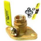 Webstone 40403 Brass Flanged Ball Valve 3-Way 3/4"