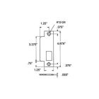 Baldwin 6341.050.R 6341.R Right Handed Latch Bolt Curved Lip Function Entrance Mortise Stri, Satin Brass and Black