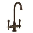 Newport Brass 1038/15S 1038 Double Handle Bar Faucet with Metal Lever Handles, Satin Nickel