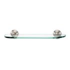 Alno A9050-18-SN Embassy Traditional Glass Shelf with Brackets, Satin Nickel