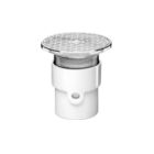 Oatey 74158 PVC Pipe Base General Purpose Cleanout with 6-Inch NI Cover, 4-Inch