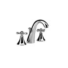 Zazzeri 320100CRCR Mille Cross Handle Widespread Faucet with Pop Up Drain in Polished Chrome