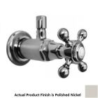 Harrington Brass Works 32-101-20-014 Chelsea 6" L X 4" H X 6" W Cross Lavatory/Toilet Supply Valve, Riser Tube Included in Polished Nickel