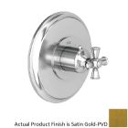 Newport Brass 3-2404TR/24S 3/4"  Aylesbury Round Thermostatic Trim Plate with Handle in Satin Gold - PVD (Rough-In Valve Sold Separately)