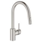 Grohe 32665DC3 Concetto Single-Handle Pull-Down Kitchen Faucet Dual Spray 1.75 Gpm In Supersteel Infinity