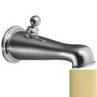 Kohler 330-PB Antique wall-mount diverter bath spout with 3/4" NPT connection in vibrant polished brass