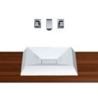 Dornbracht 3310 000 000 Alape Crystalline 18" x 18" Sit-On Square Basin, White Finish